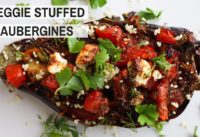 GREEK STYLE VEGETABLE STUFFED AUBERGINES | Mediterranean Diet Recipe