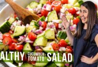 How to Make Easy Cucumber Tomato Salad | The Stay At Home Chef