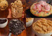 4 Low Calorie Desserts & Snacks |  | Easy, High Protein No Bake Cookie Dough, Brownie Batter