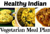 Healthy INDIAN Vegetarian Meal Plan (Breakfast, Lunch, Dinner)