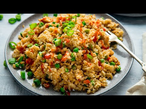 Cauliflower Fried Rice.  Excellent Low Carb fried Rice