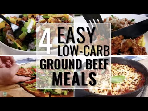 Cook ONCE, make 4 low-carb and keto MEALS! - Ground Beef 4 Ways - save time & money! ⏰ 💰