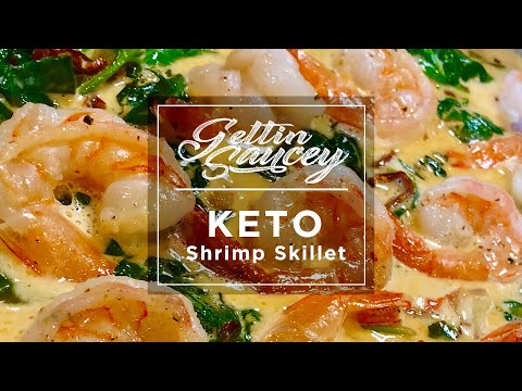 Creamy Keto Shrimp & Spinach Skillet | Keto Recipes | Paleo Whole 30 | Keto Diet Ideas