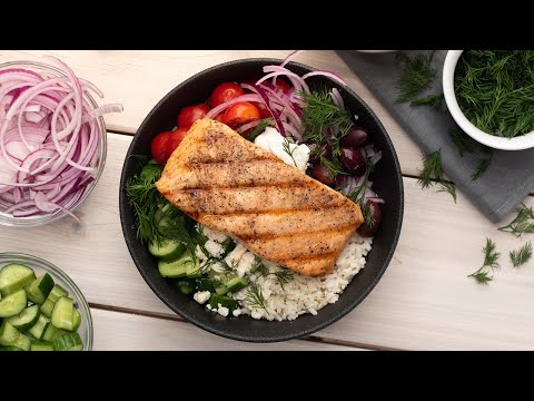 Grilled Salmon Mediterranean Bowl Recipe | Char-Broil