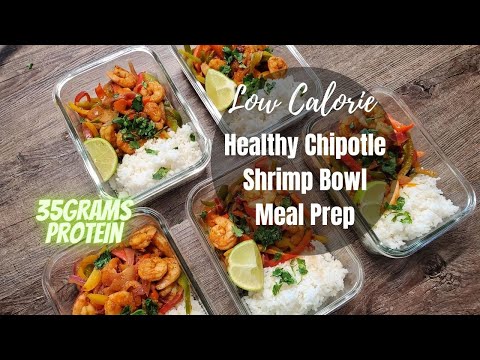 Healthy Shrimp Bowl Recipe Spicy Chipotle Meal Prep for the Week