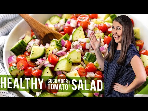 How to Make Easy Cucumber Tomato Salad | The Stay At Home Chef