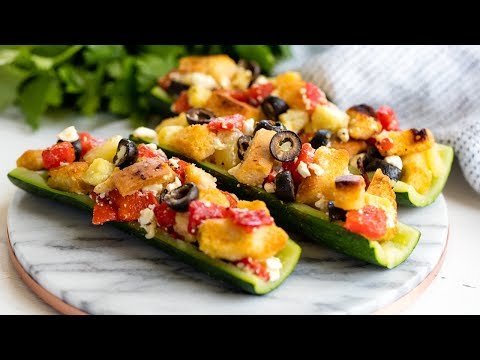 How to Make Mediterranean Stuffed Zucchini | The Stay At Home Chef