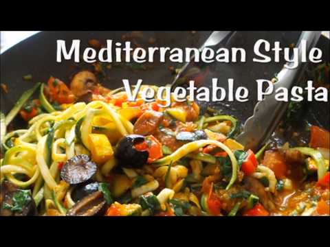 Mediterranean Style Vegetable Pasta | Zoodles | Vegan | Korenn Rachelle