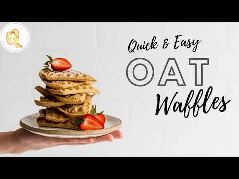 Quick & Easy OAT WAFFLES | vegan, plant-based, gluten-free, healthy breakfast idea