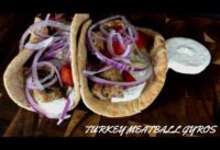 Turkey Meatball Gyros  | Mediterranean Diet Recipe