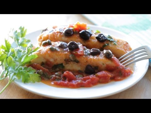 Mediterranean halibut fish fillet recipe