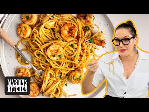 Spicy Garlic Shrimp Spaghetti - Marion's Kitchen